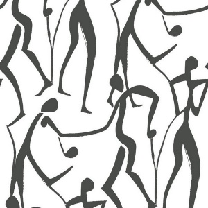 Joyful Dancers Carbon Black Wallpaper
