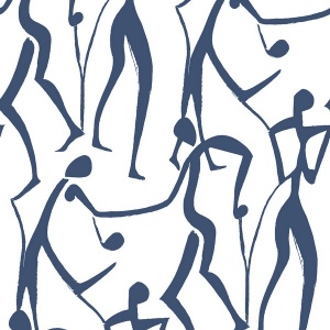 Joyful Dancers Carbon Black Wallpaper