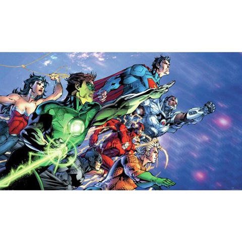 Justice League TM Pre-Pasted Mural