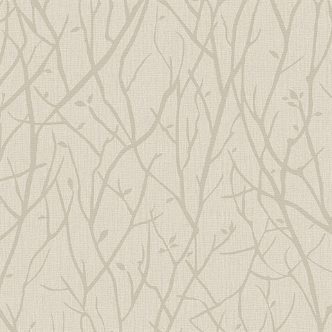 Kaden Beige Branches Wallpaper