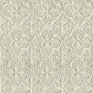 Karachi Light Blue Wooden Damask Wallpaper