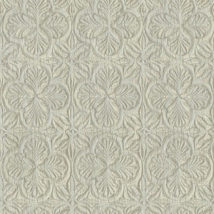Karachi Light Blue Wooden Damask Wallpaper