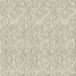 Karachi Light Blue Wooden Damask Wallpaper