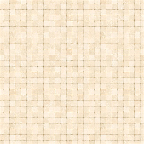 Khaki Textured Tiles Wallpaper