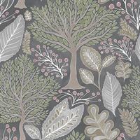 Kiah Grey Forest Wallpaper
