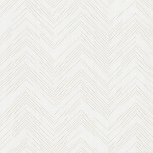 Kian White Modern Chevron Wallpaper