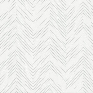 Kian White Modern Chevron Wallpaper