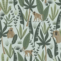 Kiki Green Monkeys Wallpaper