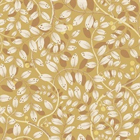 Kirke Yellow Leafy Vines Wallpaper