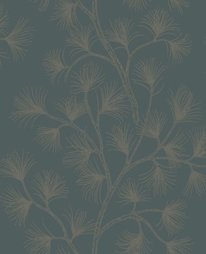 Kismine Teal Wallpaper