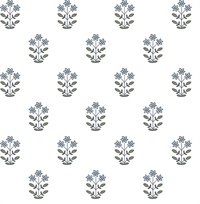 Kit Blue Heather Floral Wallpaper