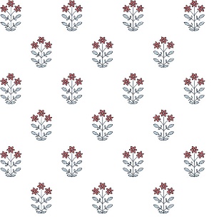 Kit Blue Heather Floral Wallpaper
