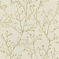 Koura Gold Budding Branches Wallpaper