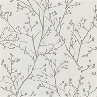 Koura Silver Branches Wallpaper