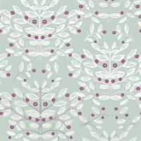 Kristofer Mint Botanical Wallpaper