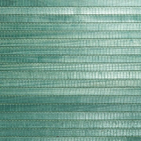 Kumi Green Grasscloth Wallpaper