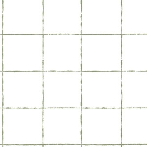 La Vitre Plaid Lichen Grey Wallpaper