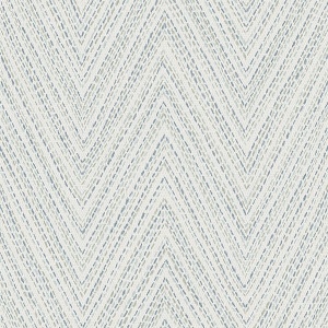 Lainey Blue Stitched Chevron Wallpaper