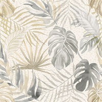 Lana Light Grey Tropica Wallpaper
