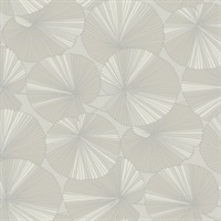 Layered Grey Lily Pads Wallpaper