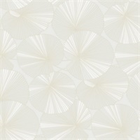 Layered White Lily Pads Wallpaper