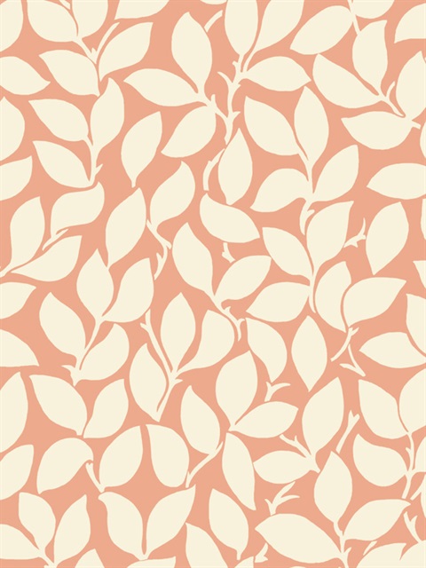 Leaf and Vine Textured Wallpaper