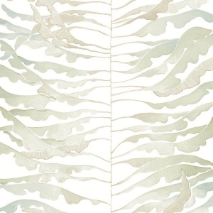 Leaf Column Taupe Wallpaper