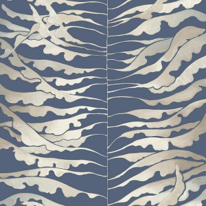 Leaf Column Taupe Wallpaper