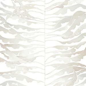 Leaf Column Taupe Wallpaper