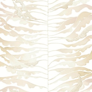 Leaf Column Taupe Wallpaper