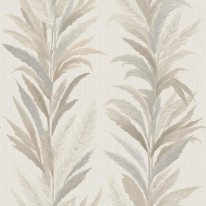 Leaf Flourish Beige Wallpaper