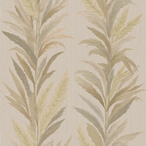 Leaf Flourish Beige Wallpaper