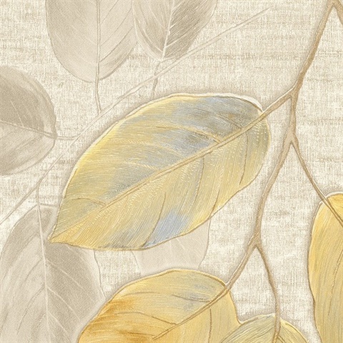 Dorado Leaf Toss Wallpaper