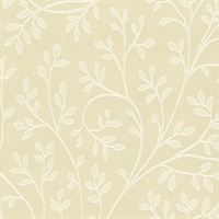 Leaf Vine Wallpaper - Almond