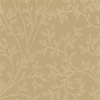 Leaf Vine Wallpaper - Gold