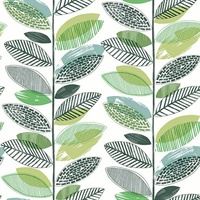 Nyssa Green Leaves Wallpaper