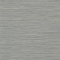 Leicester Slate Metallic Stripe Wallpaper