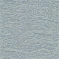 Leith Blue Zen Waves Wallpaper