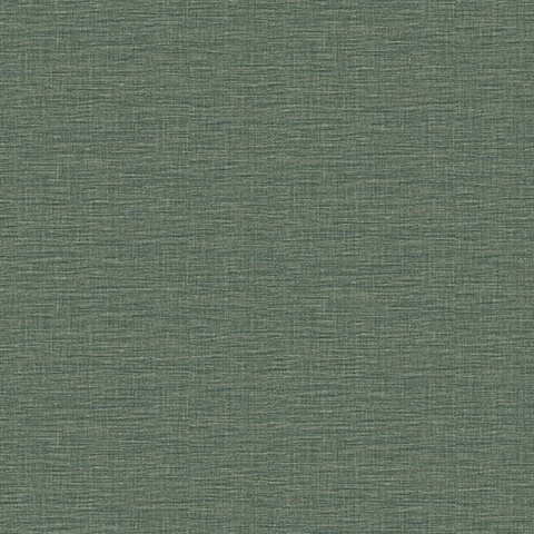 Lela Green Faux Linen Wallpaper