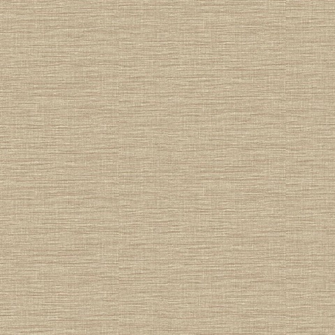 Lela Wheat Faux Linen Wallpaper