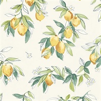 Lemonade Yellow Citrus Wallpaper