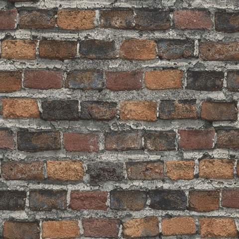 Lennox Rust Brick Wallpaper