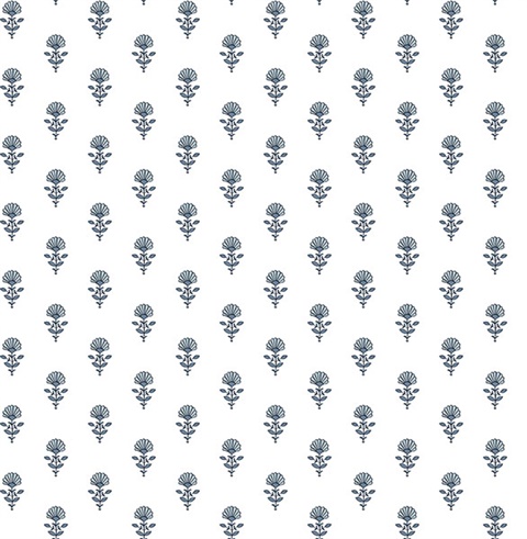Libby Blue Heather Mini Floral Wallpaper