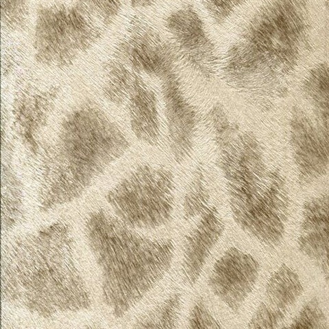 Montone Beige Giraffe Wallpaper