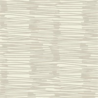 Linen & Silver Water Reed Thatch Wallpaper