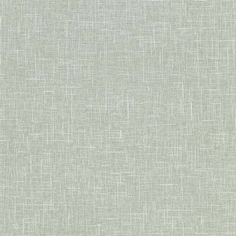Linville Mint Faux Linen Wallpaper