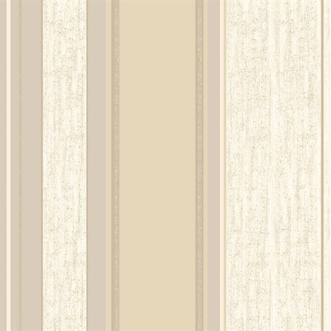 Mirabelle Cream Stripe Wallpaper