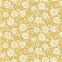 Lizette Mustard Charming Floral Wallpaper
