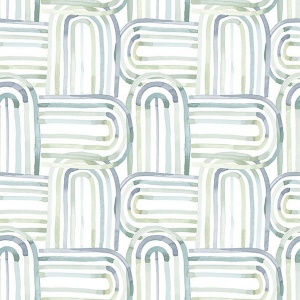 Lolly Teal Arches Wallpaper