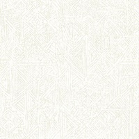 Longmont White Global Geometric Wallpaper